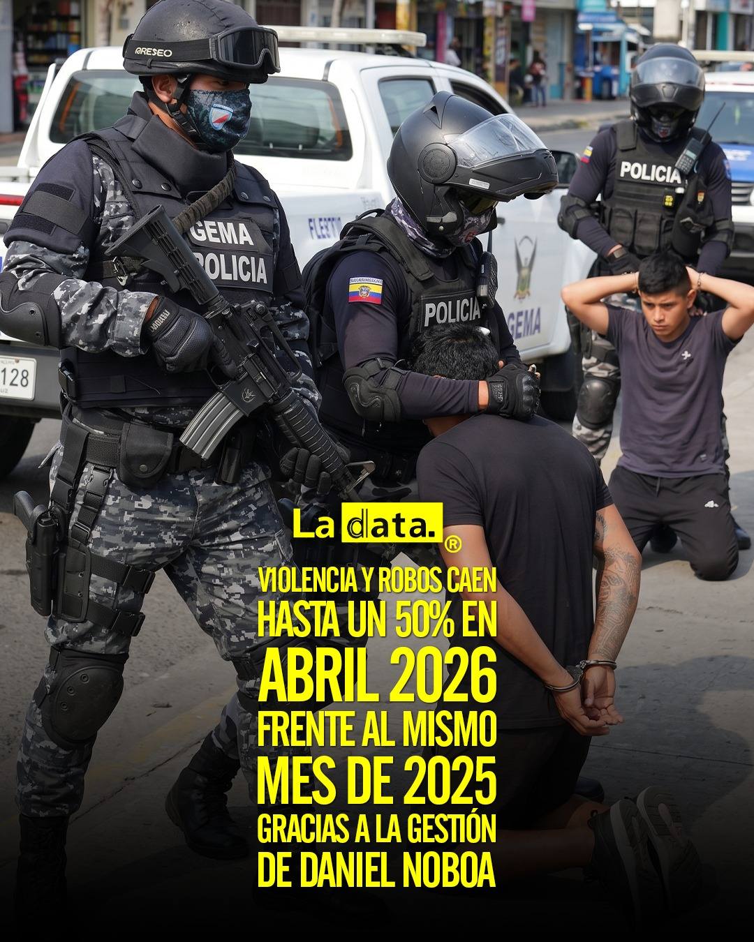 @ladataec #LaData #TendenciaPolítica #PoliciaNacional #DanielNoboa