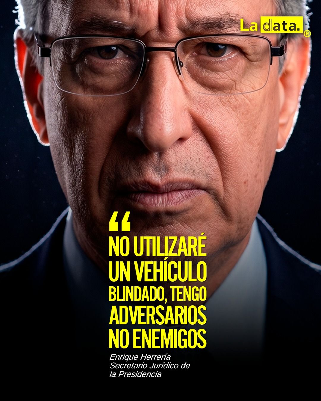 “No utilizaré un vehículo blindado, tengo adversarios no enemigos”