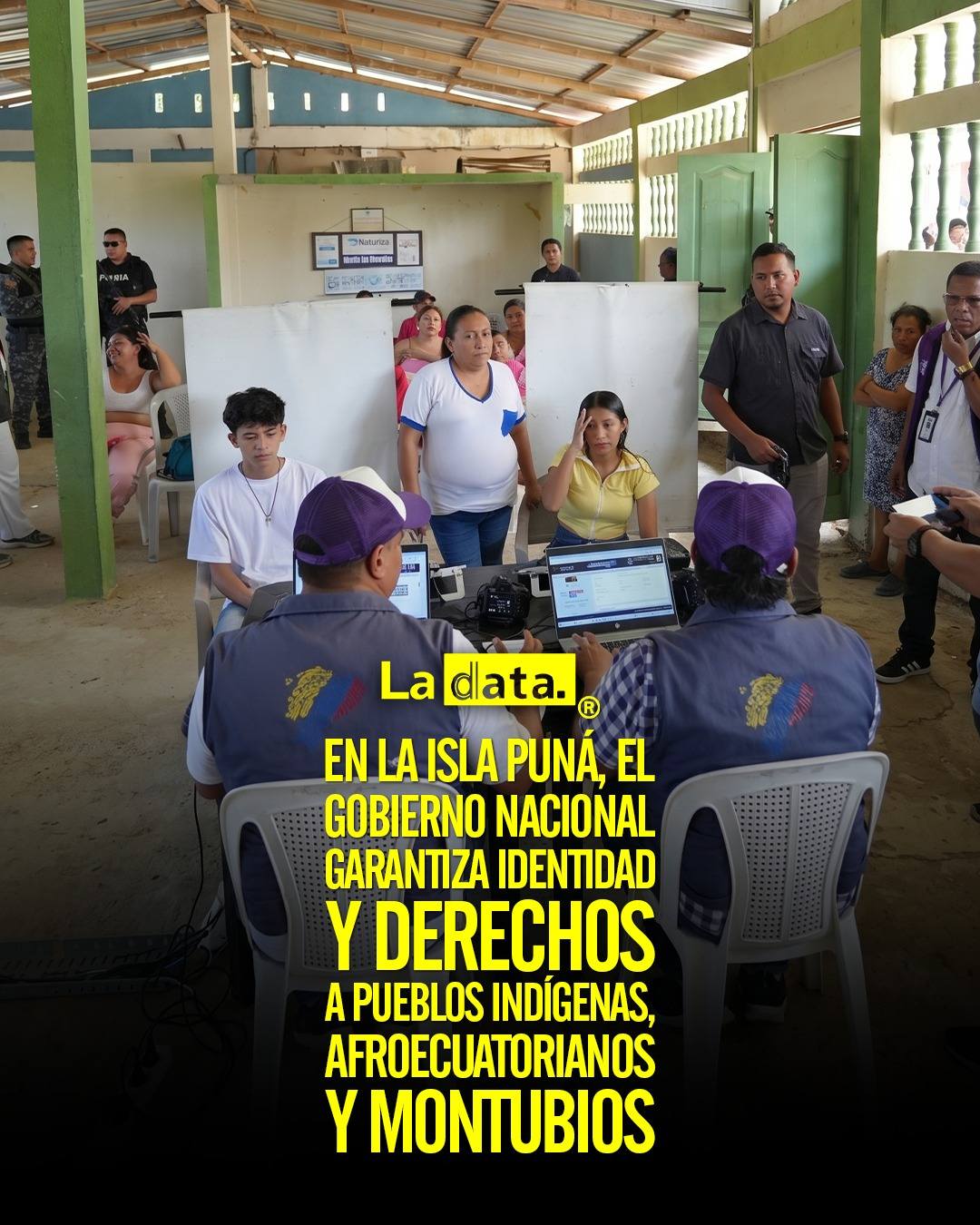 En la Isla Puná, el Gobierno Nacional garantiza identidad y derechos a pueblos Indígenas, afroecuatorianos y montubio