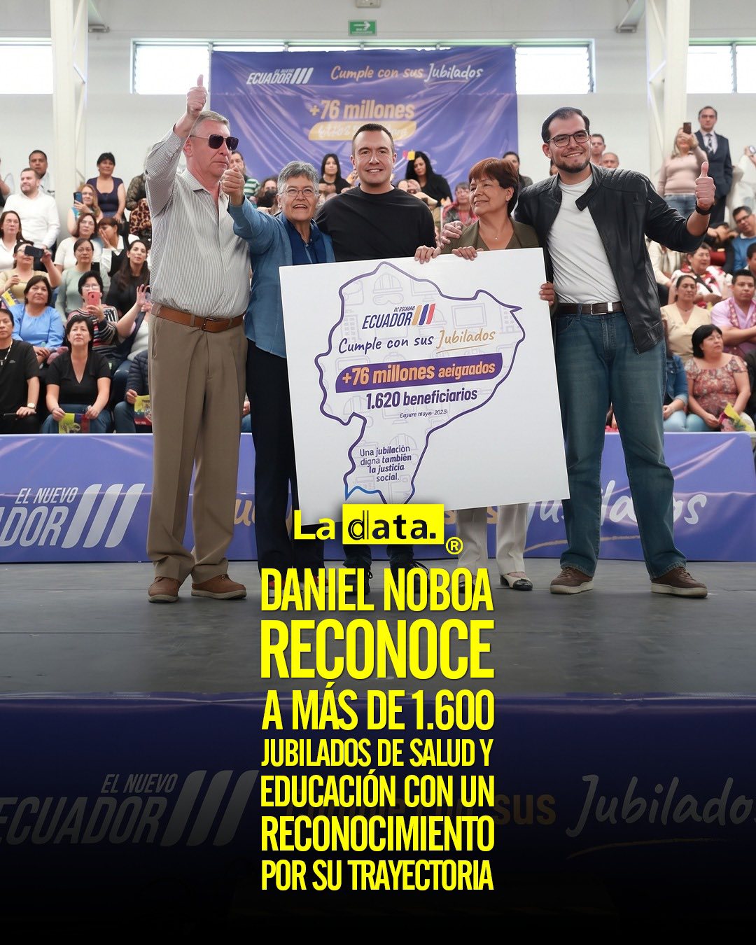 @ladataec  #LaData #TendenciaPolítica #DanielNoboa #Jubilados
