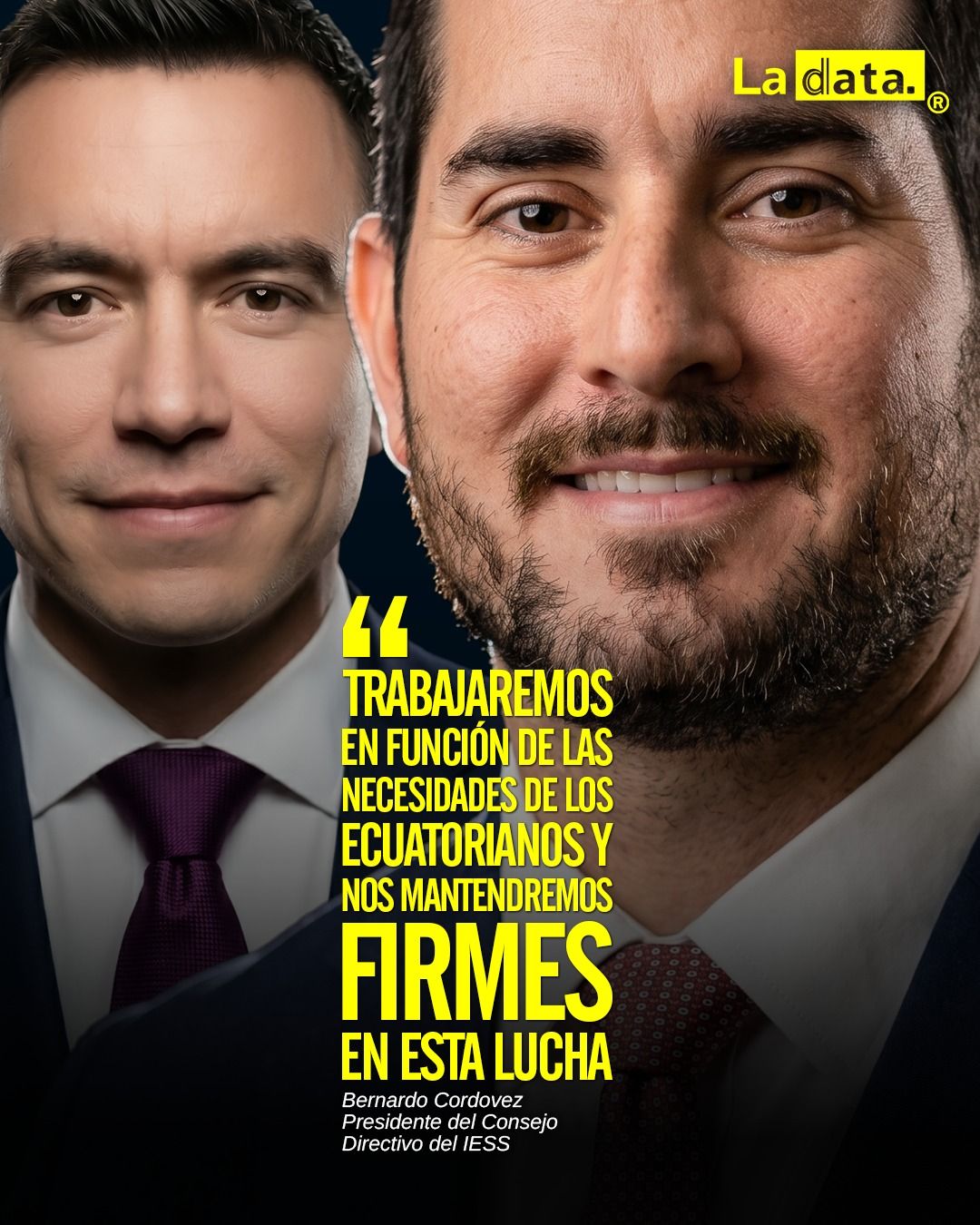 “Trabajaremos en función de las necesidades de los ecuatorianos y nos mantendremos firmes en esta lucha”