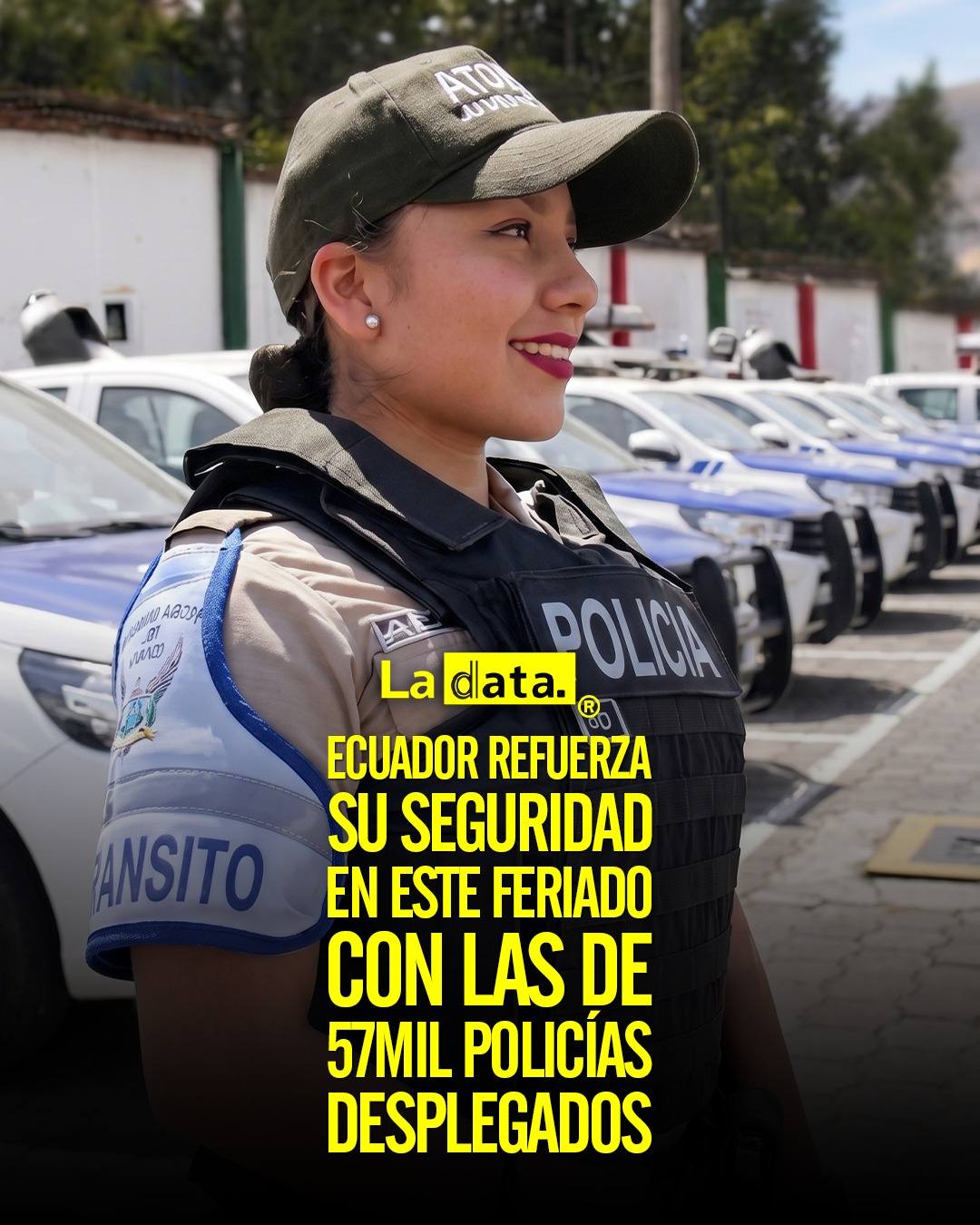 Ecuador refuerza su seguridad en este feriado con las de 57mil policías desplegados