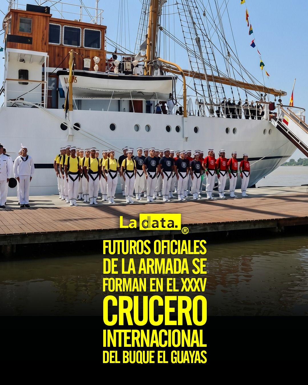 Futuros oficiales de la armada se forman en el XXXV crucero  internacional del buque El Guayas