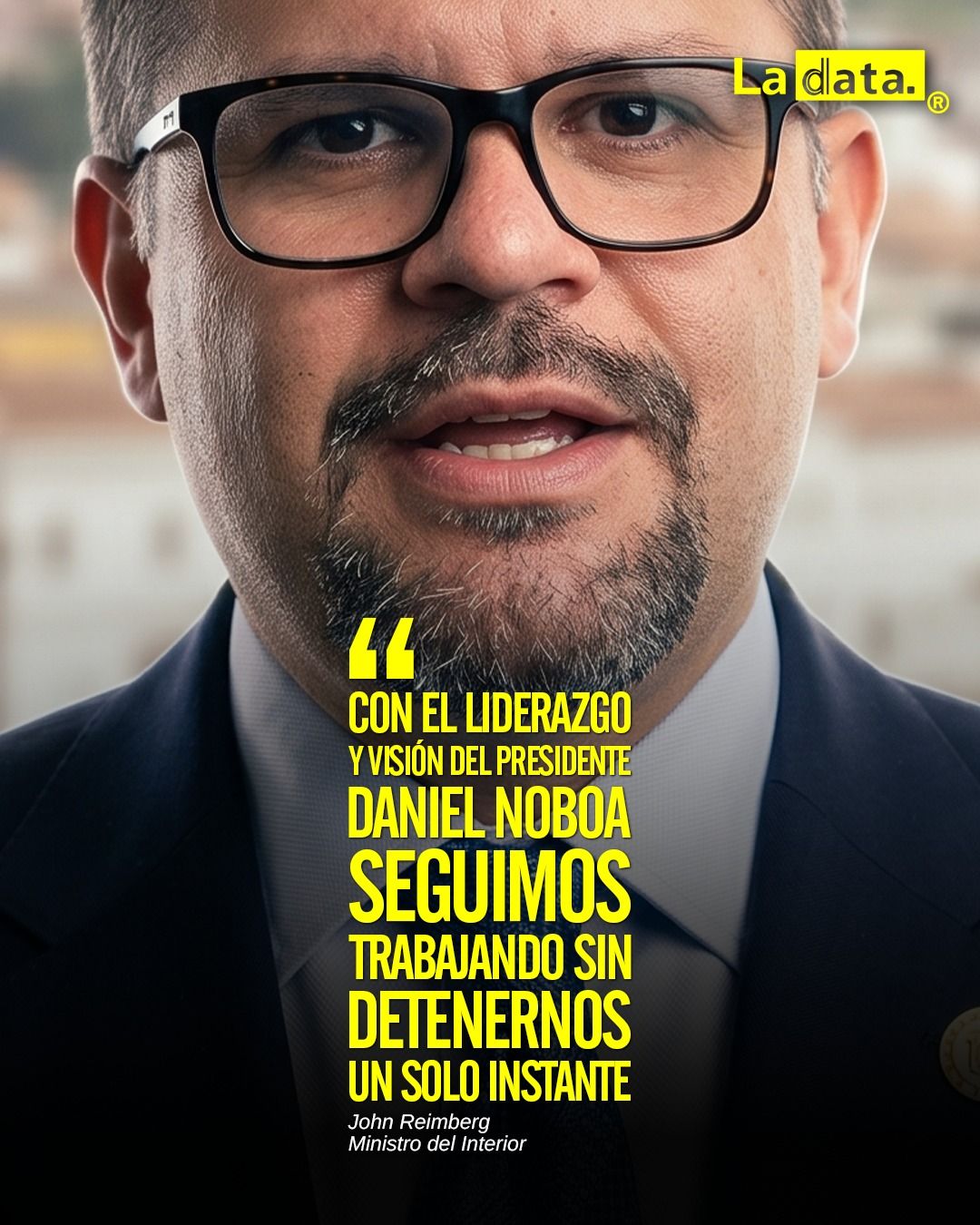 “Con el liderazgo y visión del presidente Daniel Noboa seguimos trabajando sin detenernos un solo instante”