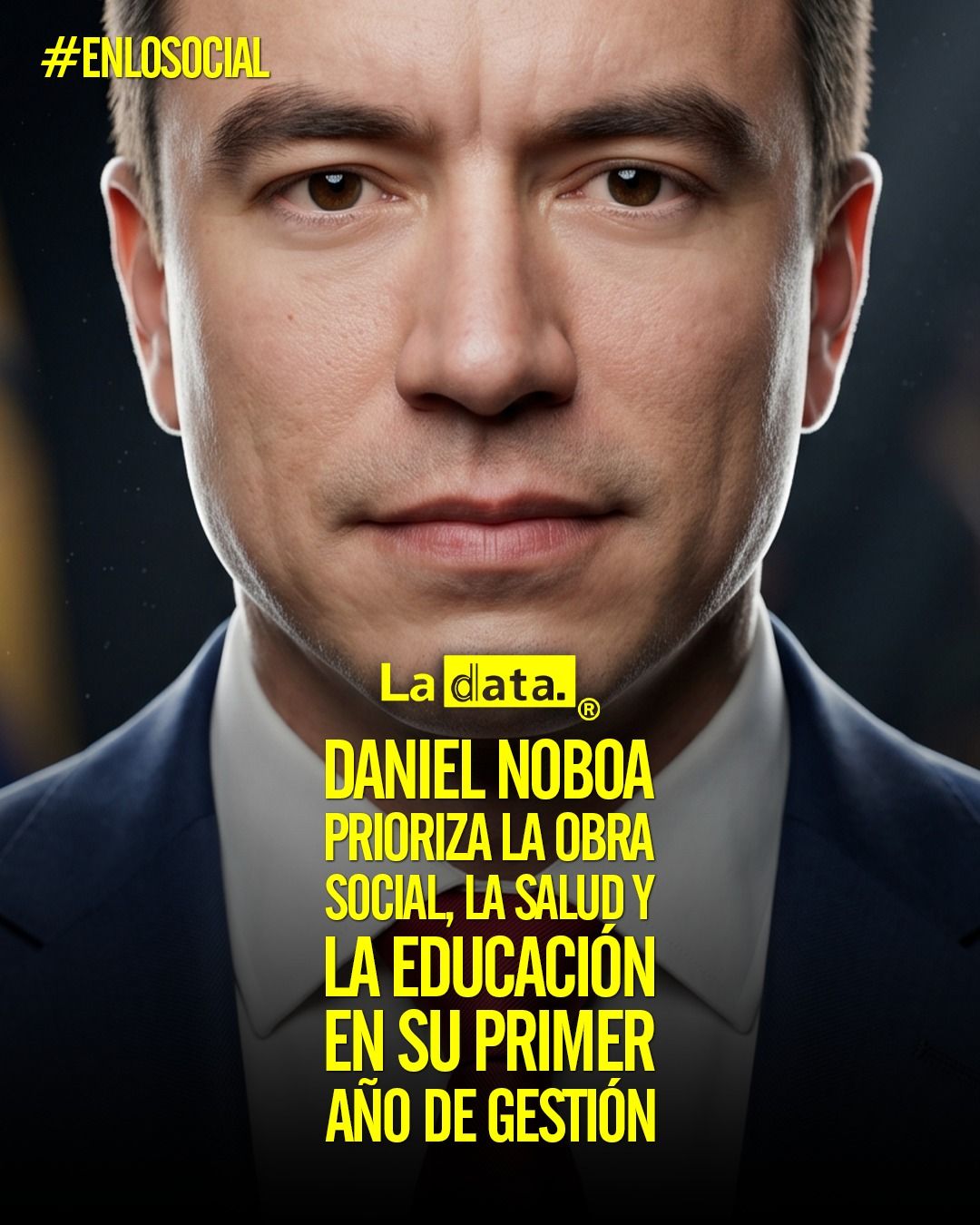 Daniel Noboa prioriza la obra social, la salud y la educación en su primer año de gestión