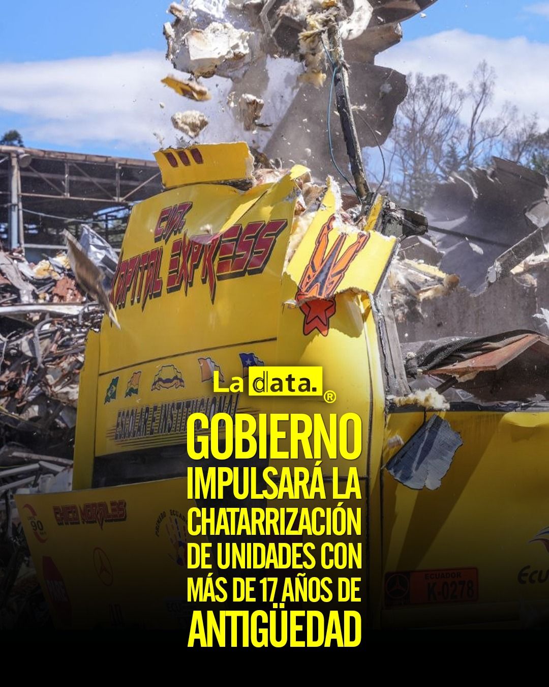 Gobierno impulsará la chatarrización de unidades con más de 17 años de antigüedad.