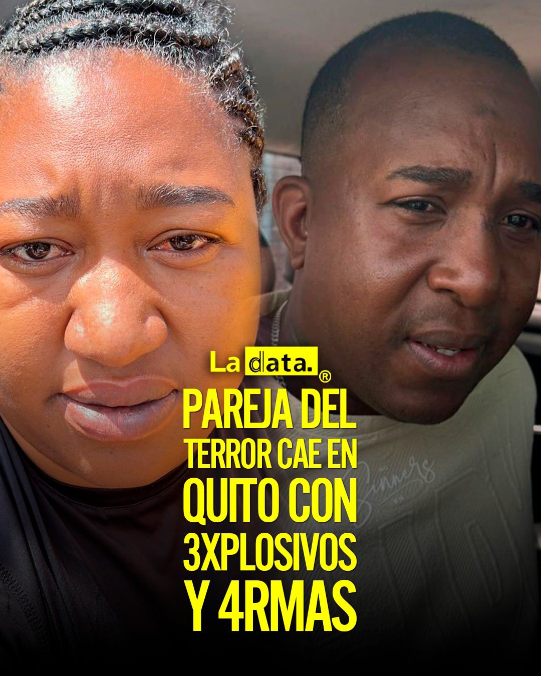 Pareja del terror cae en Quito con 3xplosivos y 4rmas