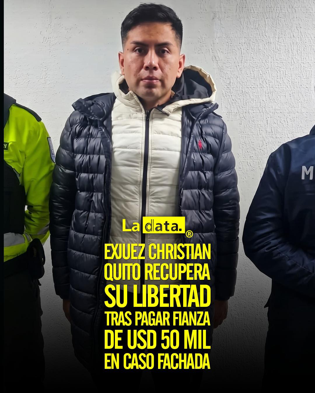 Exjuez Christian Quito recupera su libertad tras pagar fianza de USD 50 mil en caso Fachada