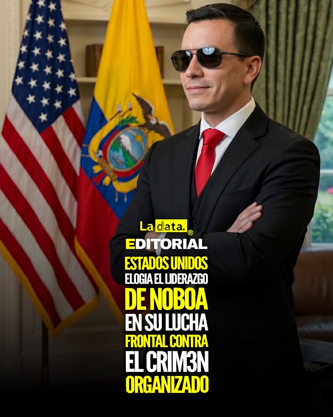 Estados Unidos elogia el liderazgo de Noboa en su lucha frontal contra el crim3n organizado.