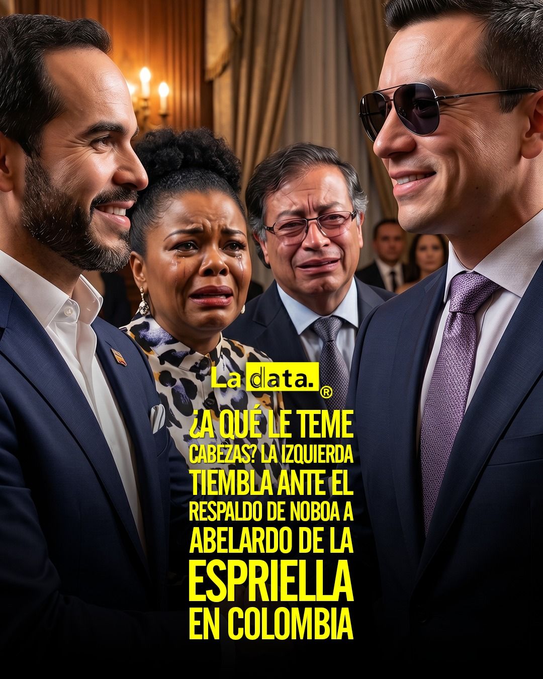 ¿A qué le teme Cabezas? La izquierda tiembla ante el respaldo de Noboa a Abelardo de la Espriella en Colombia.