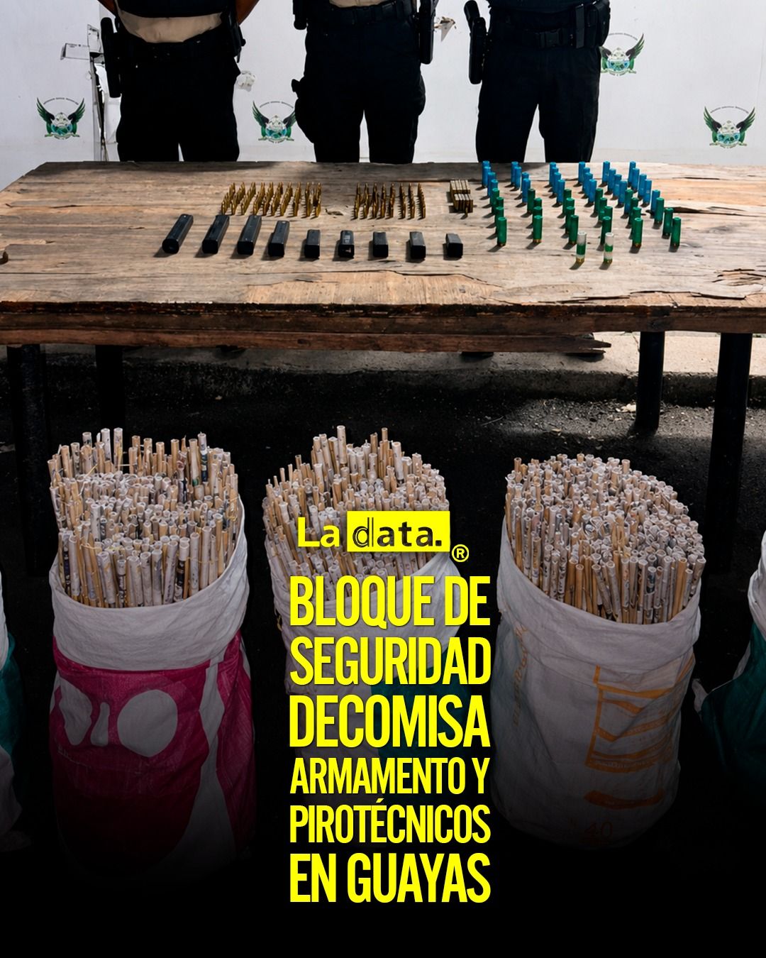 Bloque de Seguridad decomisa armamento y pirotécnicos en Guayas