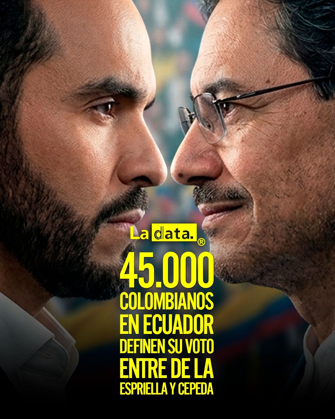 45.000 colombianos en Ecuador definen su voto entre De la Espriella y Cepeda