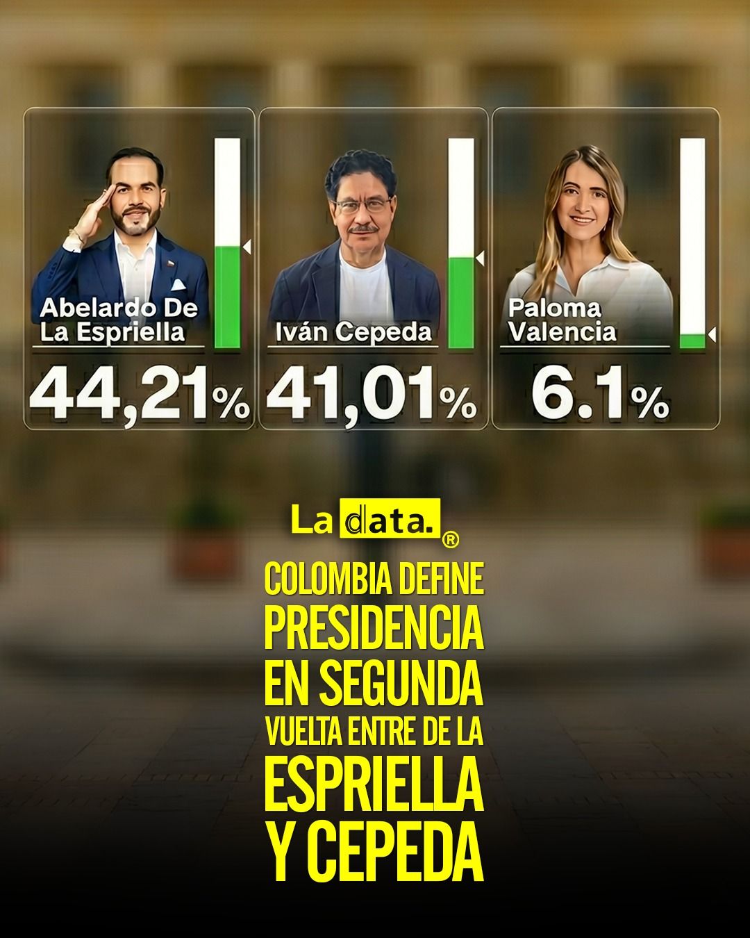 Colombia define Presidencia en segunda vuelta entre De la Espriella y Cepeda