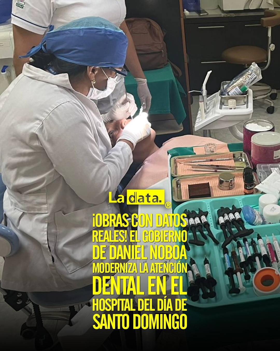 ¡Obras con datos reales! El Gobierno de Daniel Noboa moderniza la atención dental en el Hospital del Día de Santo Domingo.