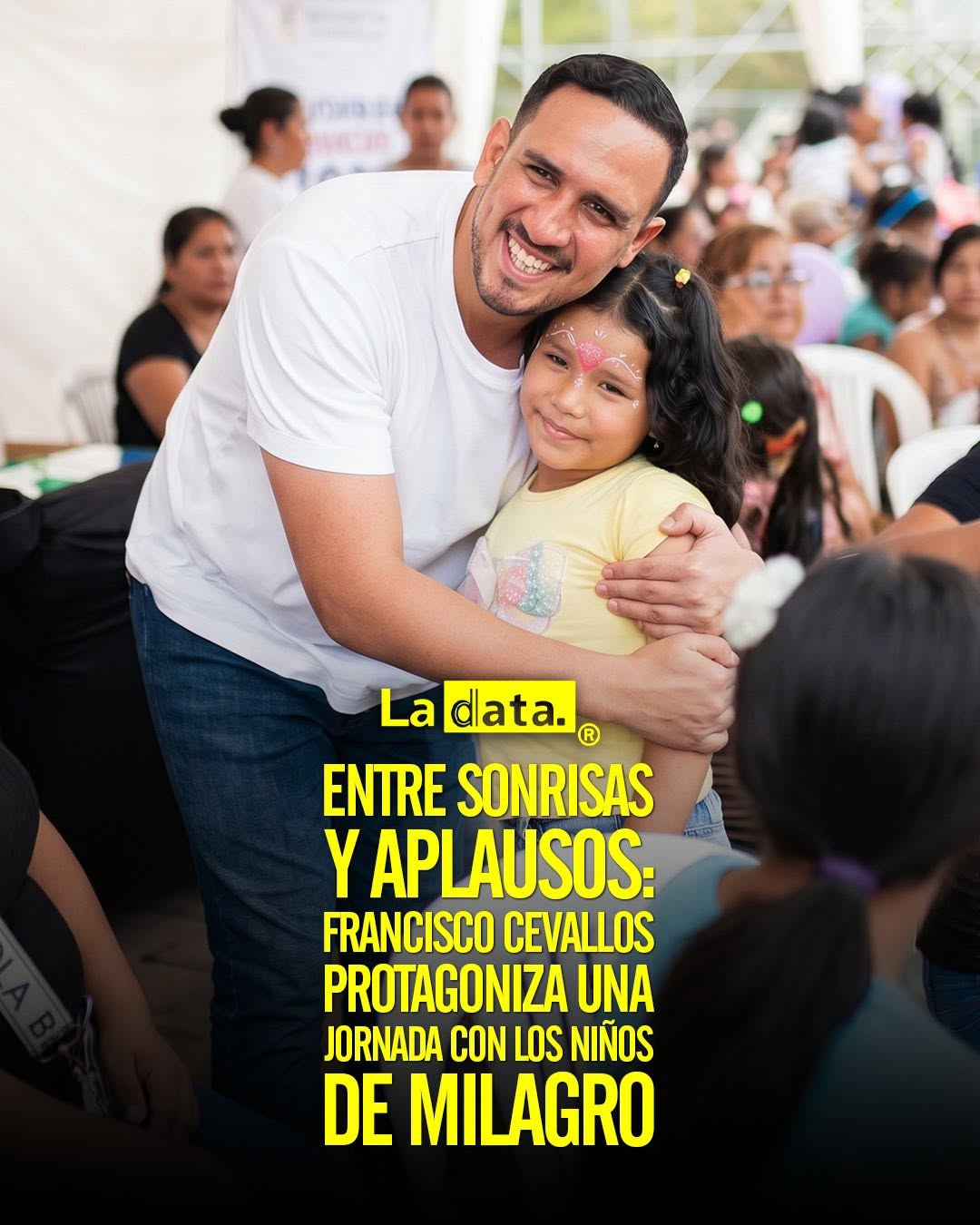 Entre sonrisas y aplausos: Francisco Cevallos protagoniza una jornada con los niños de Milagro
