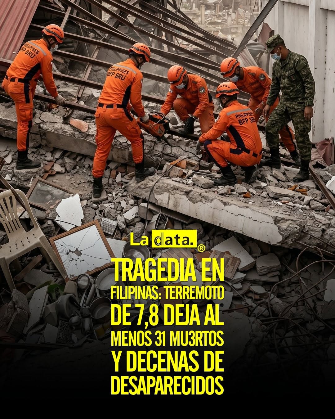 @ladataec👈 #ladata #TendenciaPolítica #Filipinas #Terremoto