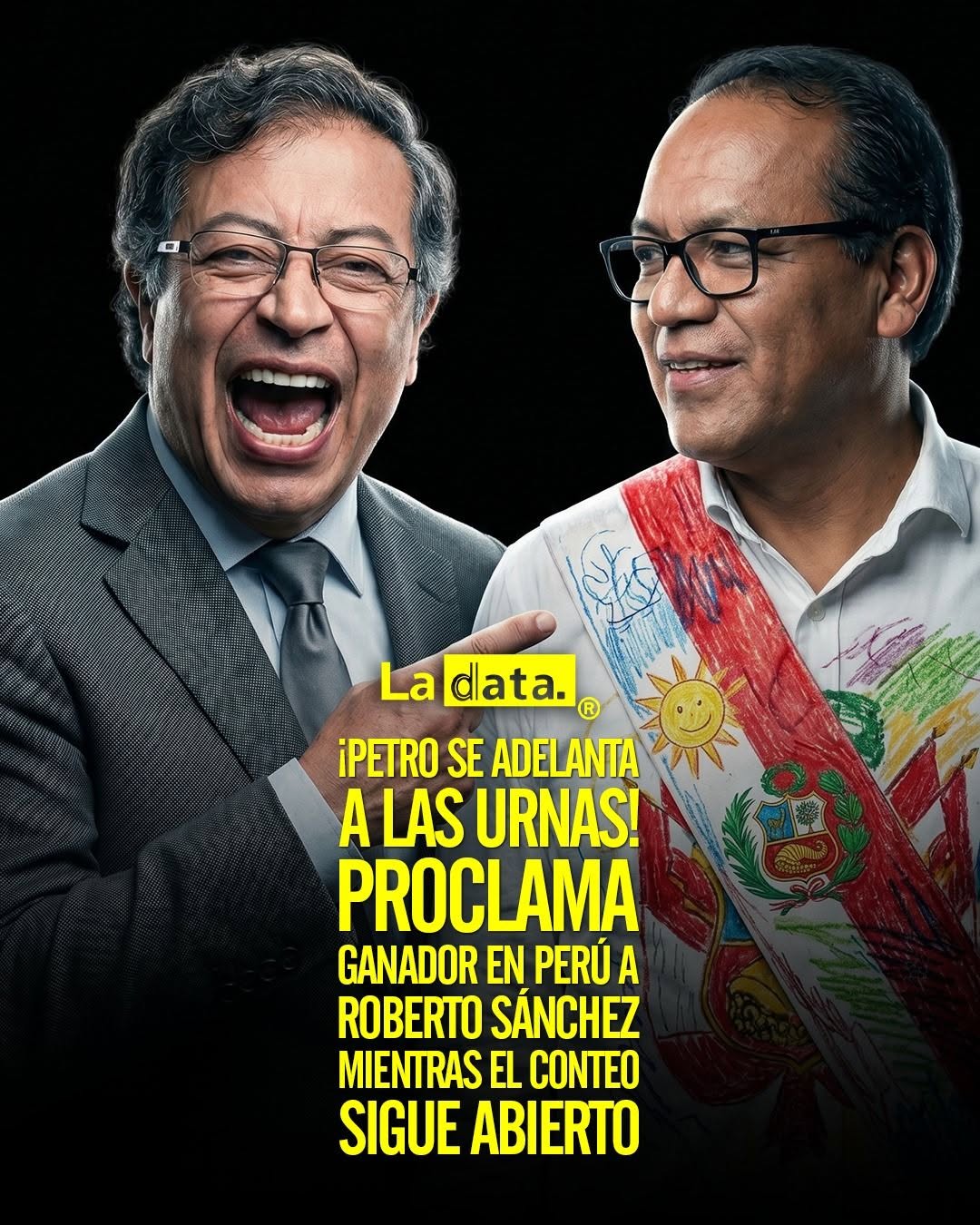 @ladataec👈 #ladata #TendenciaPolítica #RobertoSánchez #GustavoPetro