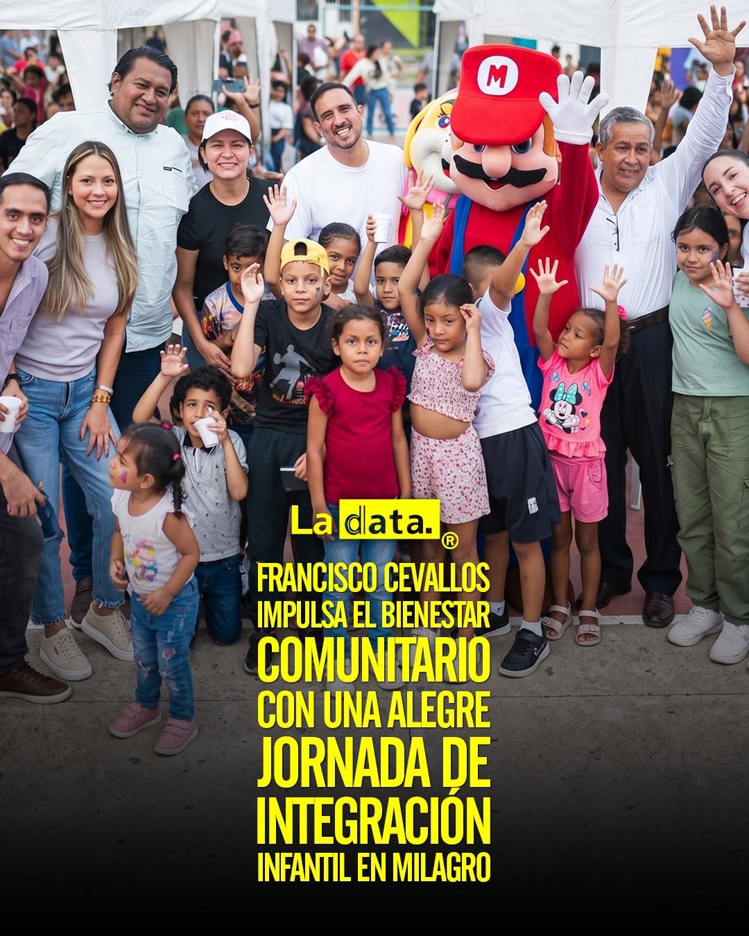 Francisco Cevallos impulsa el bienestar comunitario con una alegre jornada de integración infantil en Milagro.