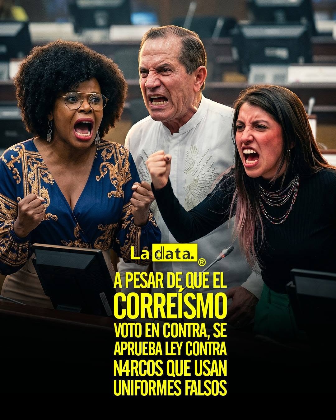 A pesar de que el correísmo voto en contra, se aprueba ley contra n4rcos que usan uniformes falsos