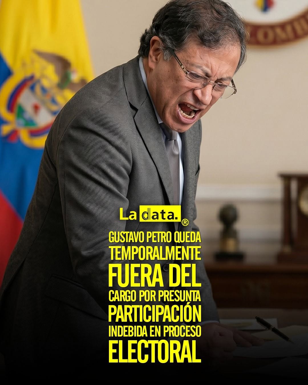 Gustavo Petro queda temporalmente fuera del cargo por presunta participación indebida en proceso electoral