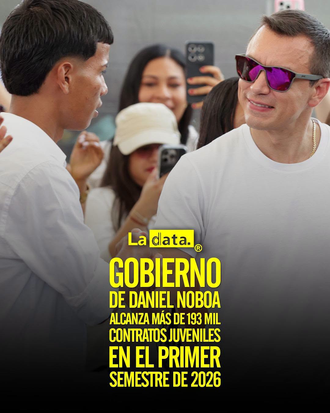 Gobierno de Daniel Noboa alcanza más de 193 mil contratos juveniles en el primer semestre de 2026.