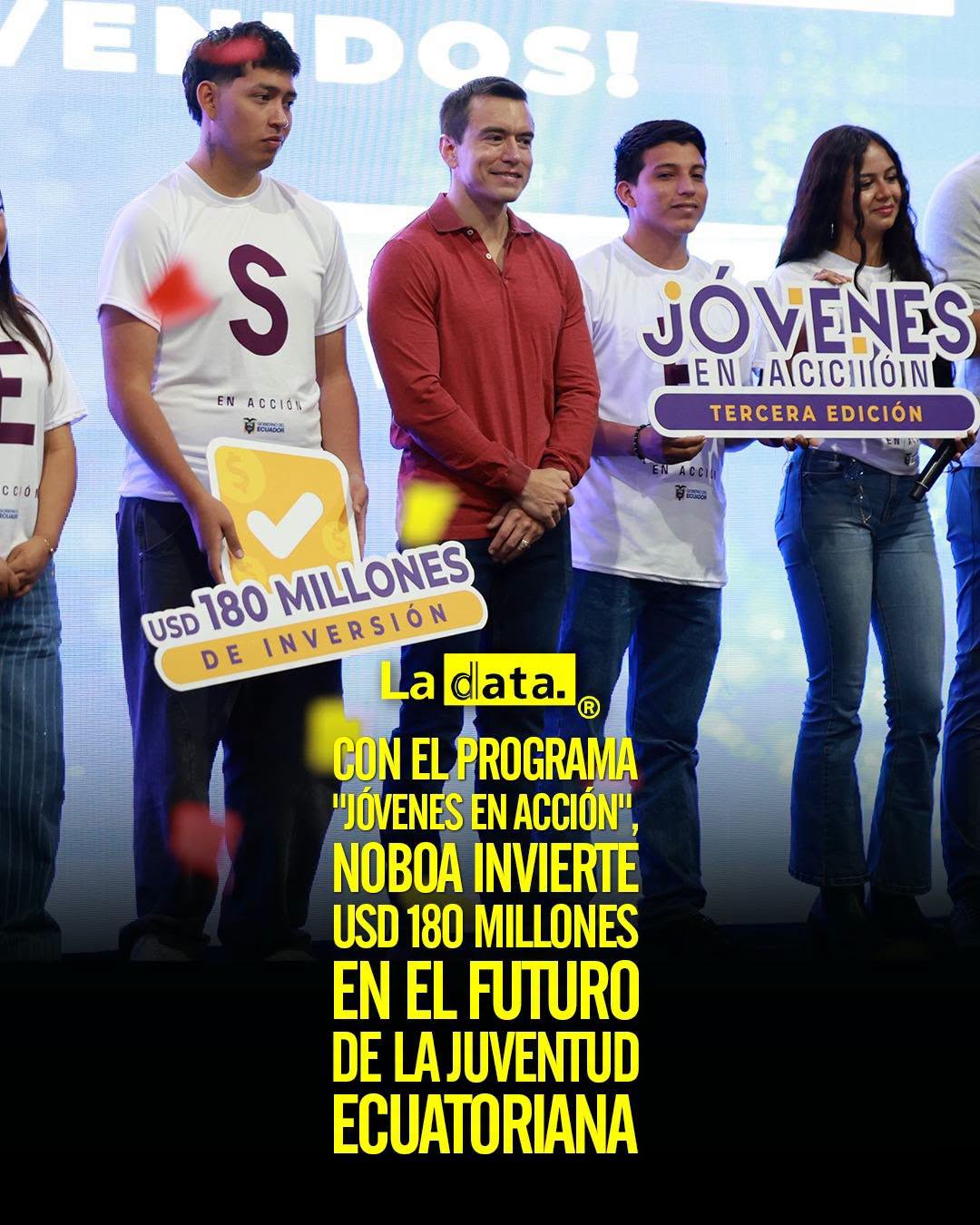 @ladataec 👈 #ladata #TendenciaPolítica #DanielNoboa #JóvenesEnAcción
