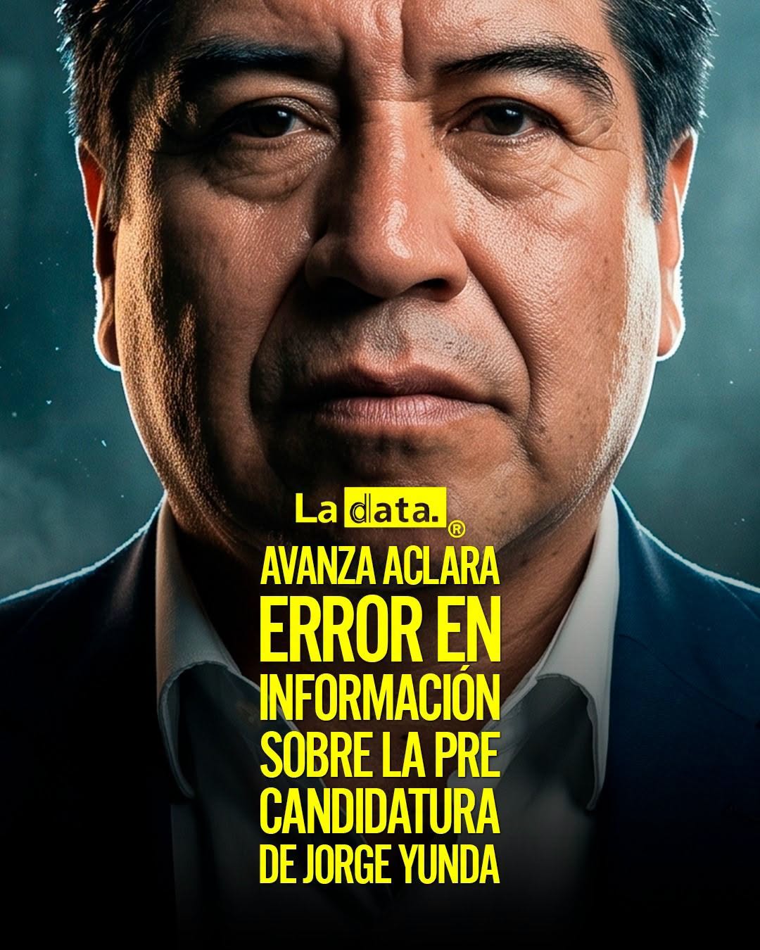 Avanza aclara error en información sobre la pre candidatura de Jorge Yunda