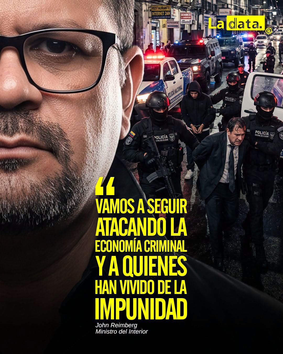 @ladataec 👈 ‎ ‎#ladata #TendenciaPolítica #MinistroReimberg #Seguridad