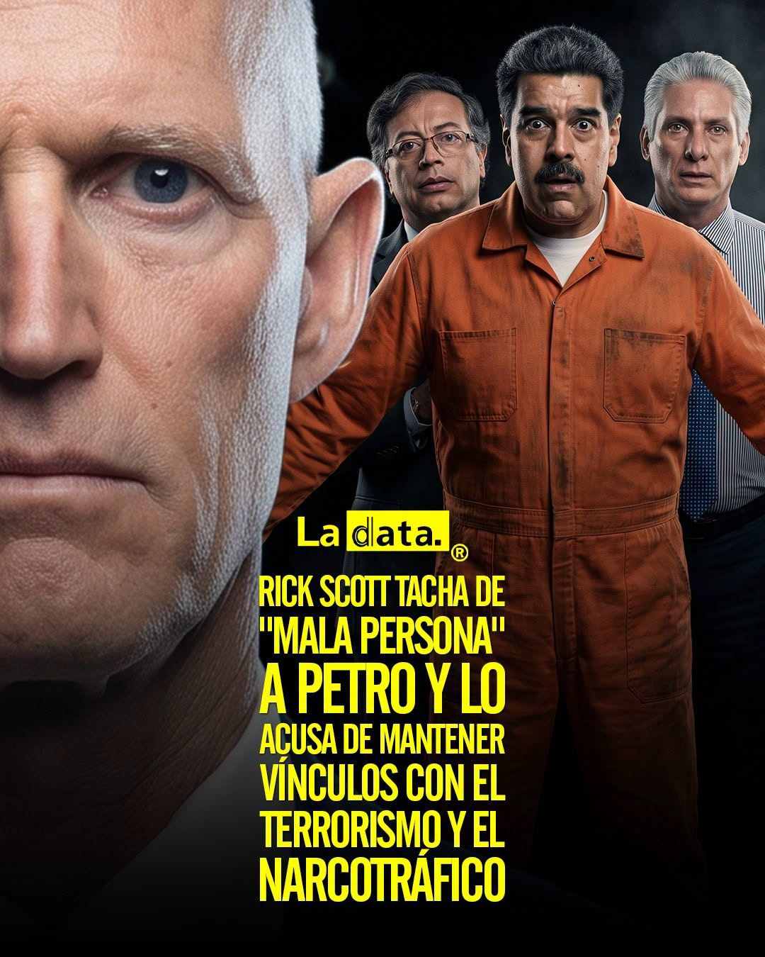 @ladataec 👈 ‎ ‎#ladata #TendenciaPolítica #GustavoPetro #RickScott