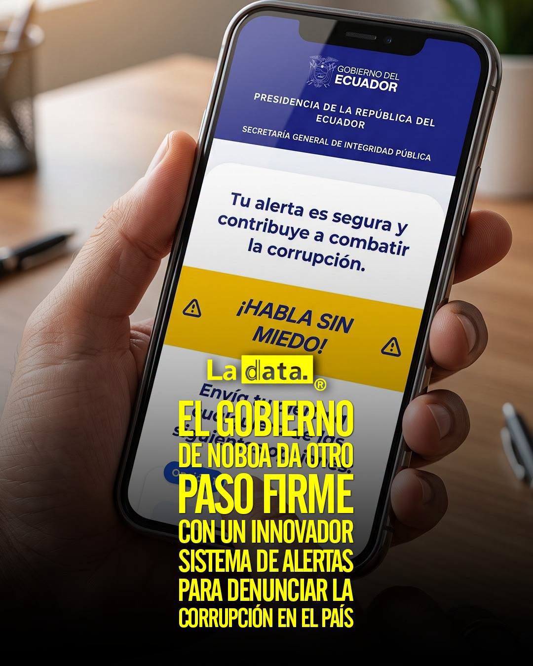 @ladataec 👈 ‎ ‎#ladata #TendenciaPolítica #DanielNoboa #IntegridadPública