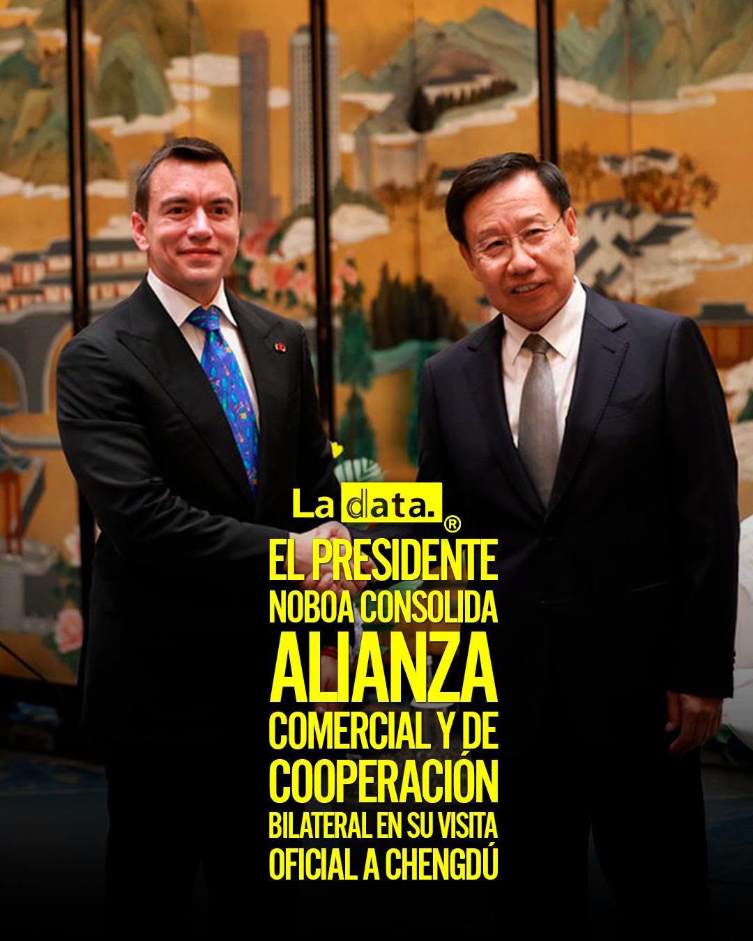 @ladataec 👈 ‎ ‎#ladata #TendenciaPolítica #DanielNoboa #China