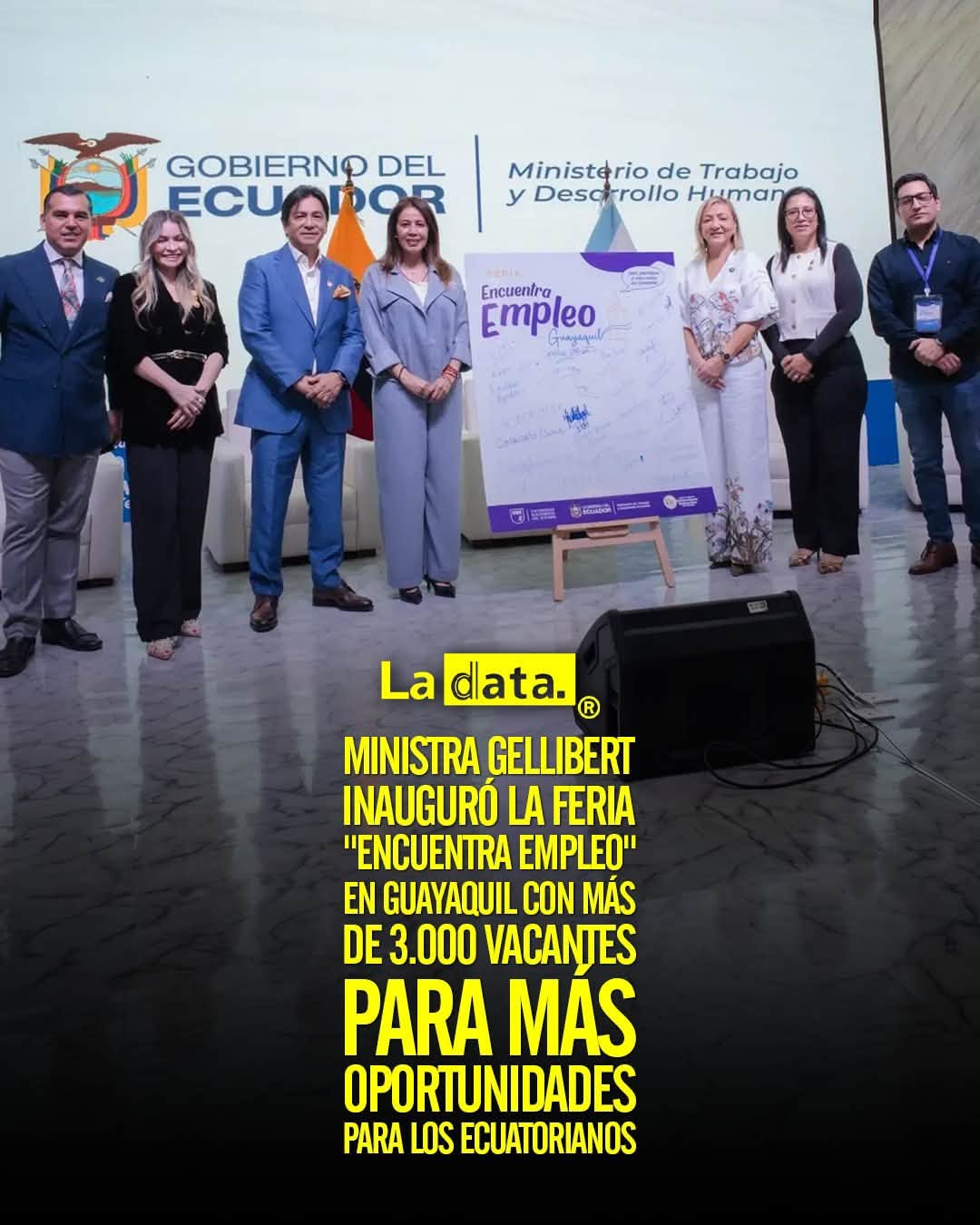 Ministra Gellibert inauguró la feria "Encuentra Empleo" en Guayaquil con más de 3.000 vacantes para más oportunidades para lo
