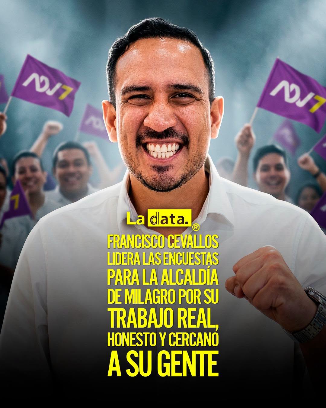 @ladataec 👈 ‎ ‎#ladata #TendenciaPolítica #FranciscoCevallos #Milagro