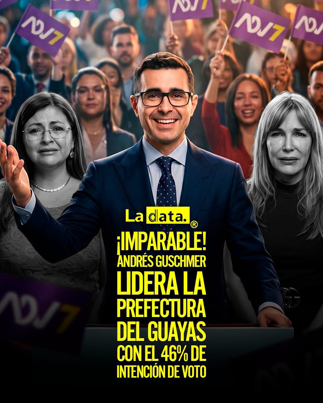 @ladataec 👈 ‎ ‎#ladata #TendenciaPolítica #AndrésGuschmer #Guayas