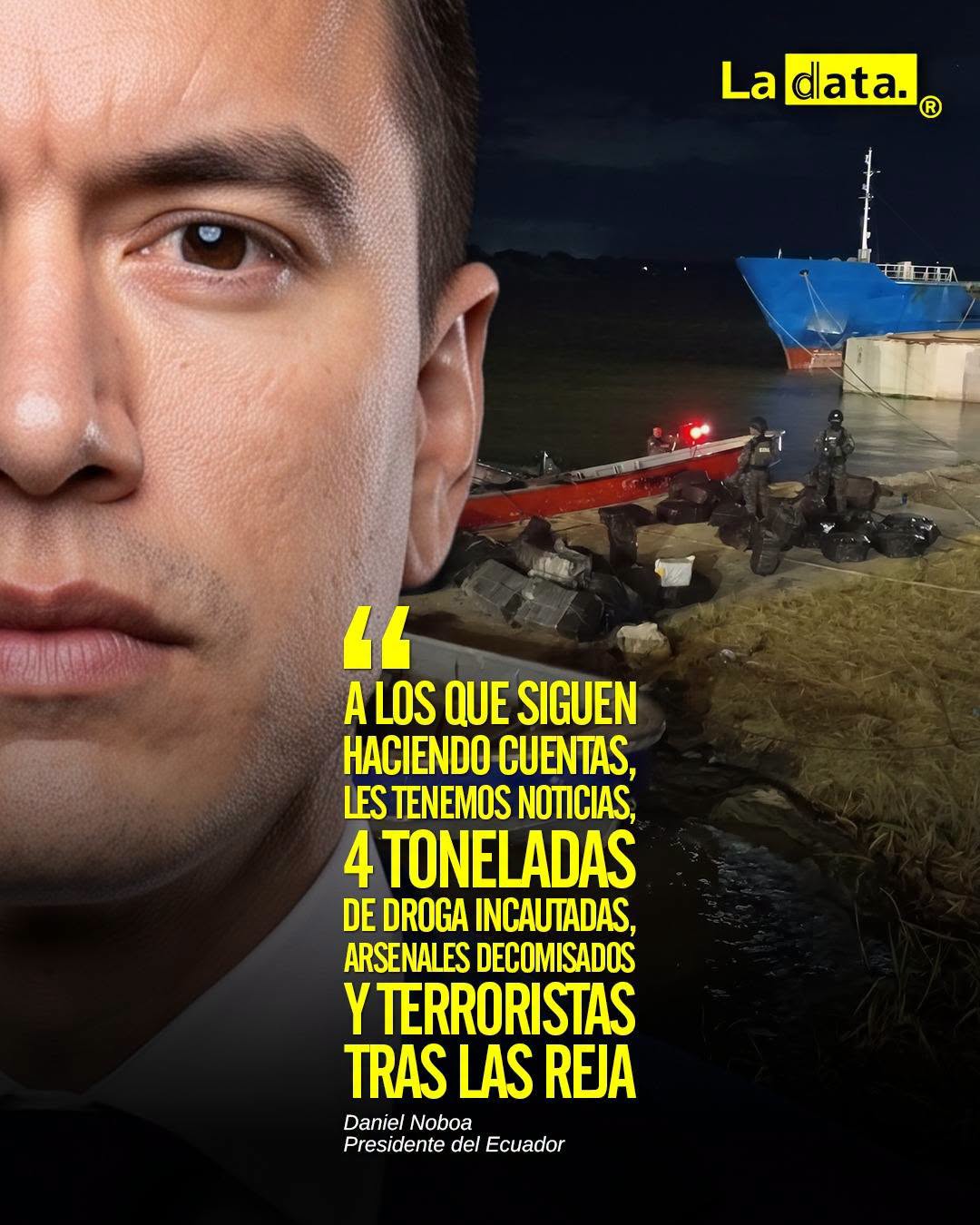 @ladataec 👈 ‎ ‎#ladata #TendenciaPolítica #DanielNoboa  #GobiernoNacional