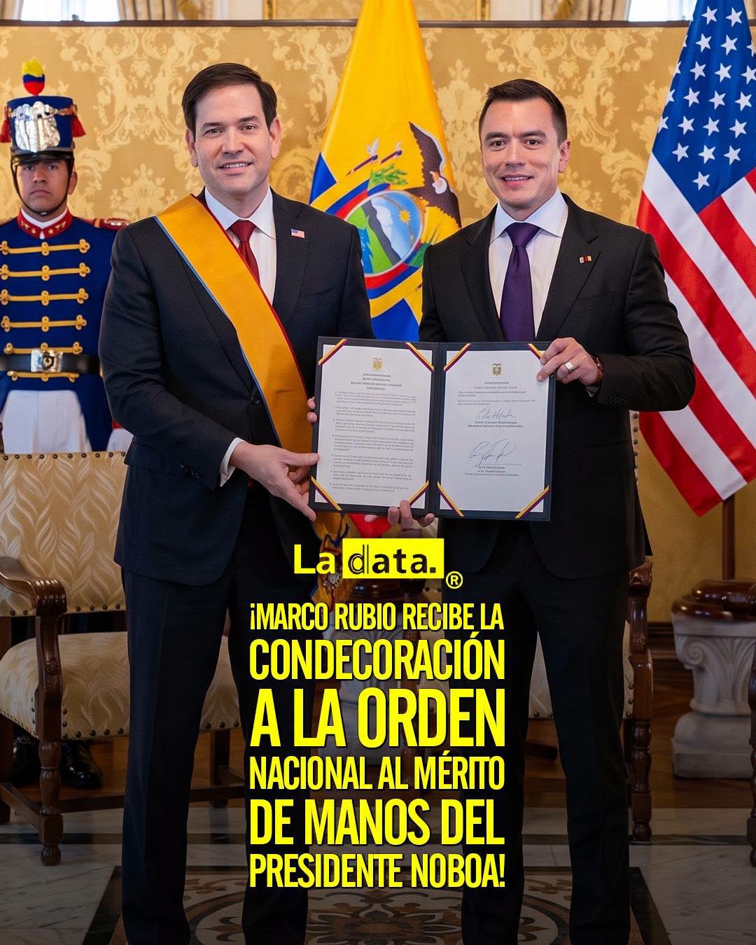 @ladataec 👈 #LaData #TendenciaPolítica  #MarcoRubio #DanielNoboa