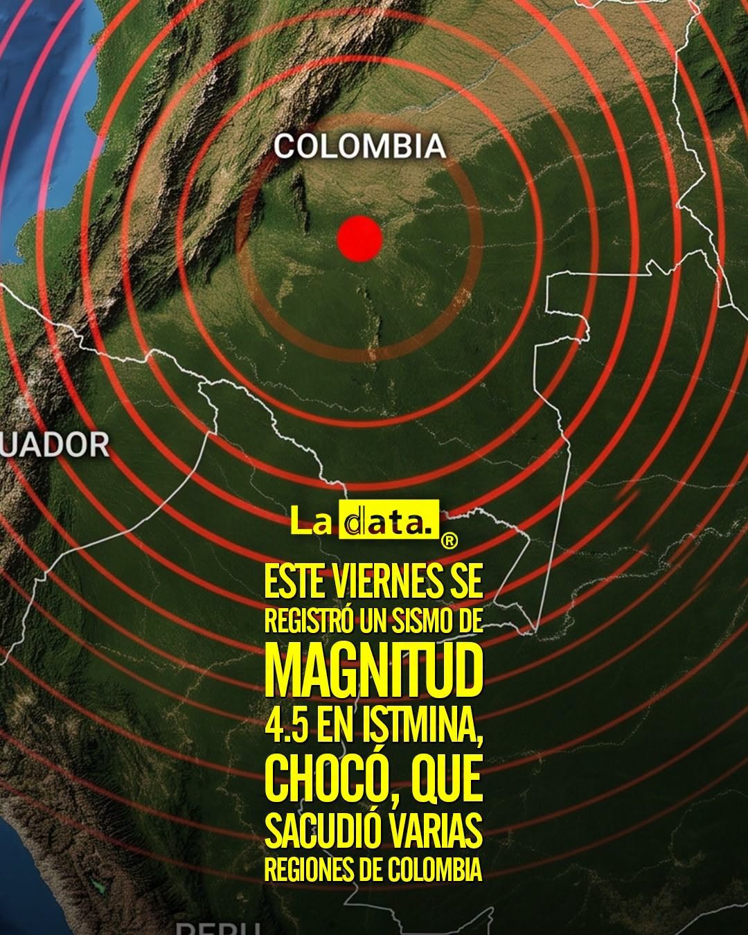 @ladataec 👈 ‎ ‎#ladata #TendenciaPolítica #Sismo #Colombia
