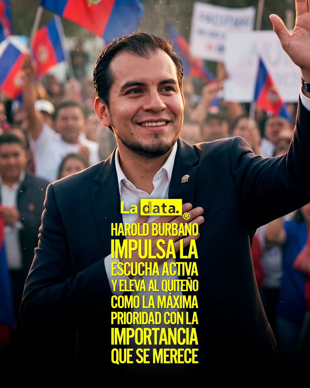@ladataec 👈 ‎ ‎#ladata #TendenciaPolítica #HaroldBurbano #Quito
