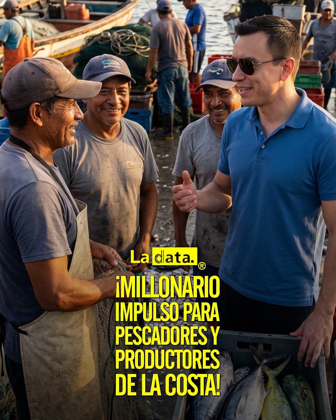 @ladataec👈 #ladata #TendenciaPolítica #Pescadoras #DanielNoboa