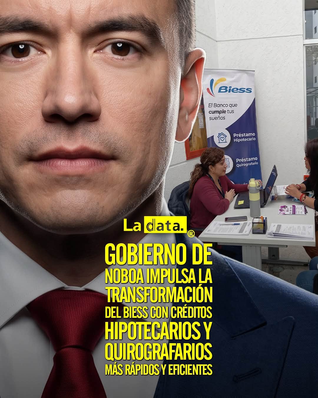 @ladataec 👈 ‎ ‎#ladata #TendenciaPolítica #DanielNoboa #Biess