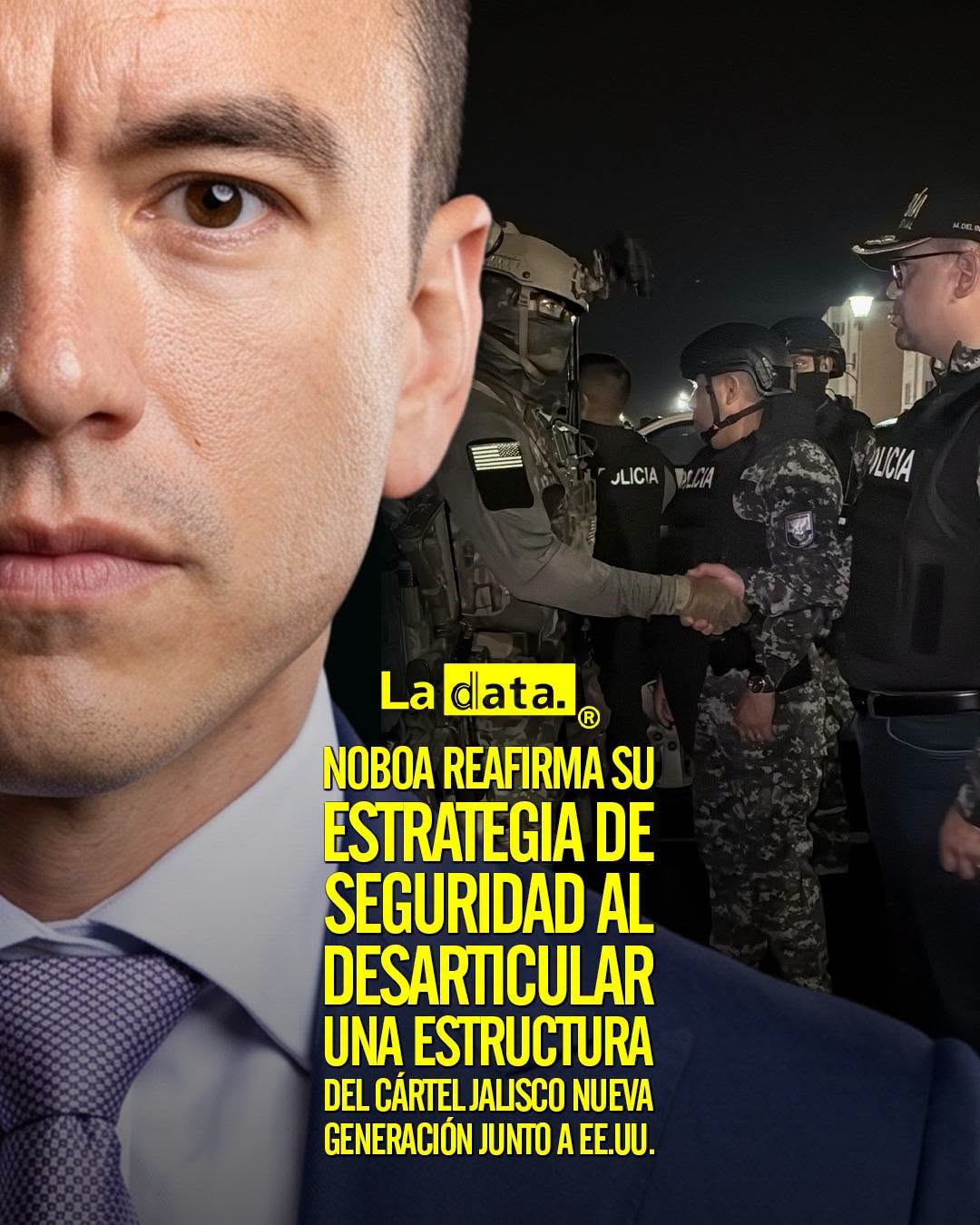 @ladataec 👈 ‎ ‎#ladata #TendenciaPolítica #DanielNoboa #Seguridad
